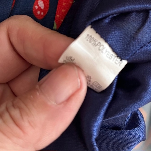 Paper Plane London Navy  Fox & Strawberry Pattern Dress Size L/XL - Picture 8 of 8